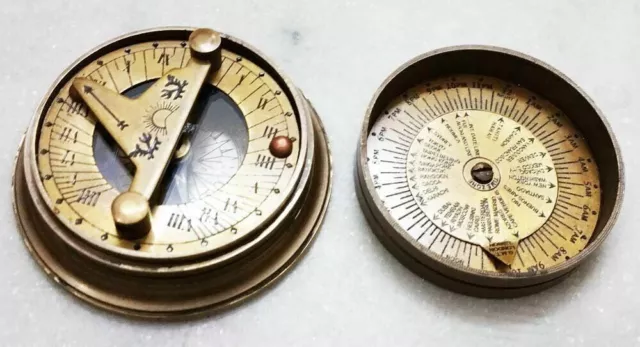 Brass Mary Rose Antique Sundial Compass Vintage Designer Gift Nautical Handmade