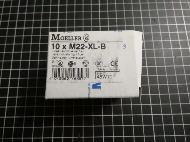 10 x Moeller M22-XL-B Linse, Leuchtmelder, flach, blau
