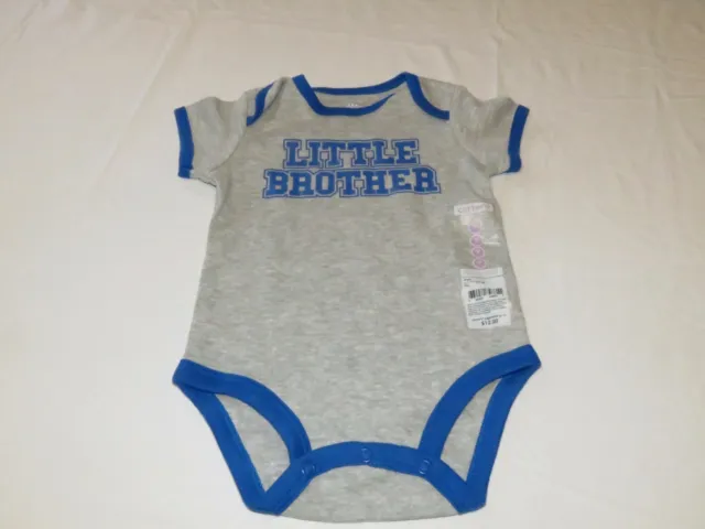 Bambino Carters Neonato Little Brother Grigio Blu Completo 18 M Mesi Body Suit