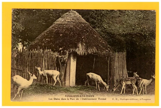 POUGUES-les-EAUX (58) DAIMS au PARC animalier début 1900