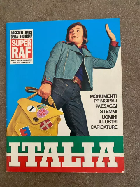 Album Di Figurine Italia Ed. Super Raf 1975 Quasi Vuoto 3/850 Ottimo