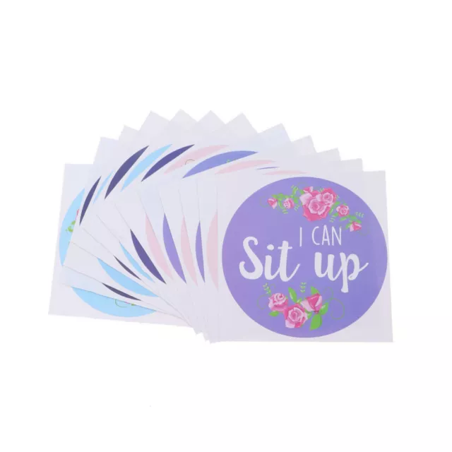 12 Pcs Label Sticker Infant Stickers Newborn Milestone Paper