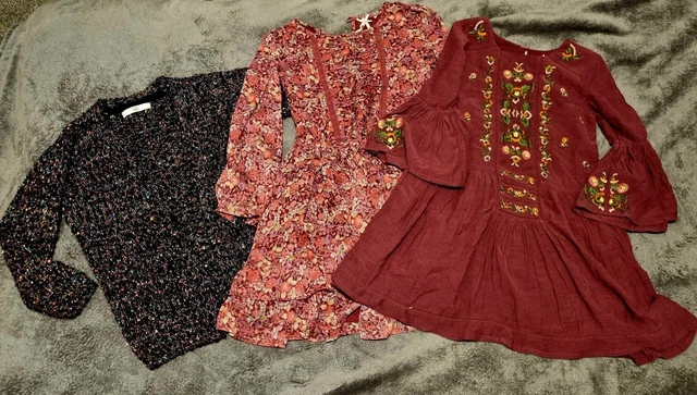 Girls Burgundy Bundle Size 7 years Free Postage