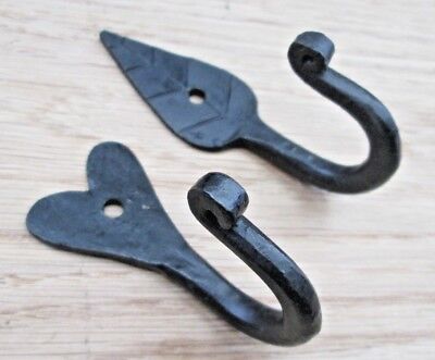 Hand Forged Blacksmith Vintage Wrought iron Hanging Coat utility Hooks pegs