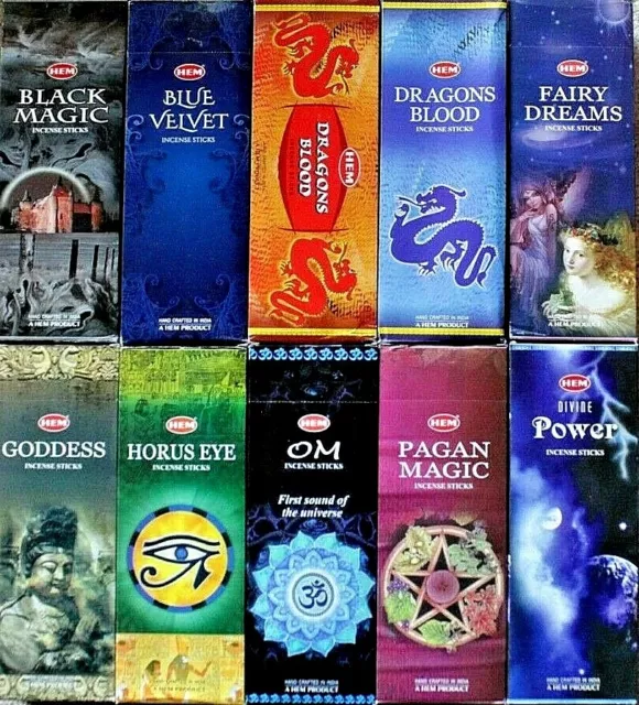 20 - 200 Sticks Incense CHOOSE SCENT / MIXED Bulk Pack Lot HEM HEX Wicca Insence