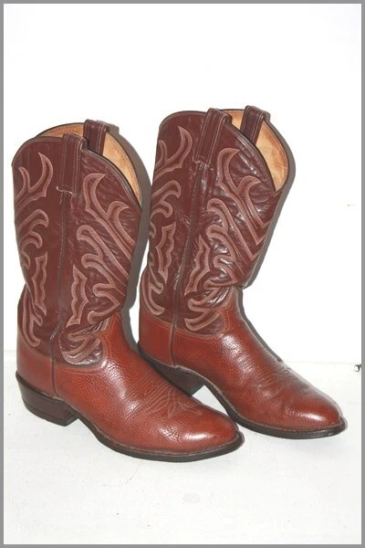 HOMME CUIR WESTERN Chaussures Noir Cubain Cow-Boy Winklepickers