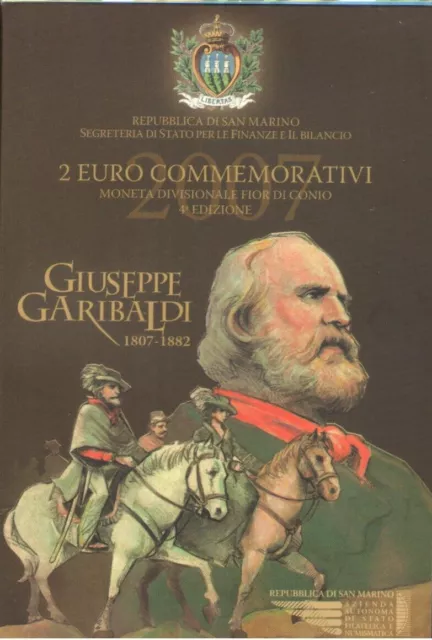 2007 Repubblica di San Marino - Giuseppe Garibaldi 2 euros - FDC