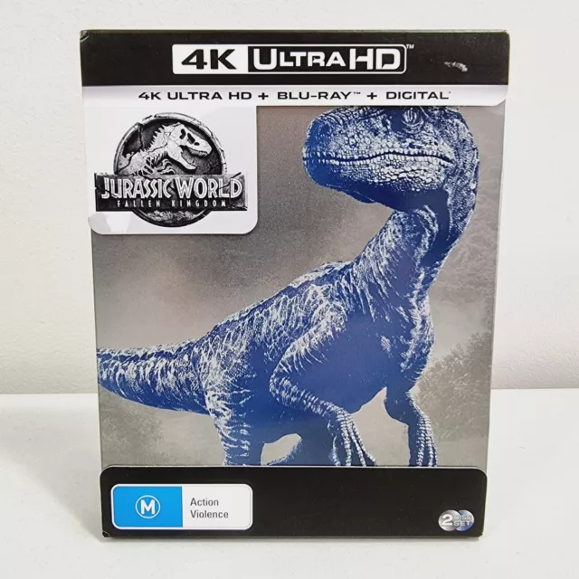 Jurassic World Fallen Kingdom Steelbook 4K UHD + BluRay - All Regions - Unopened