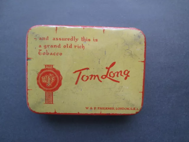 Vintage Tom Long Tobacco Tin - W & F Faulkner London