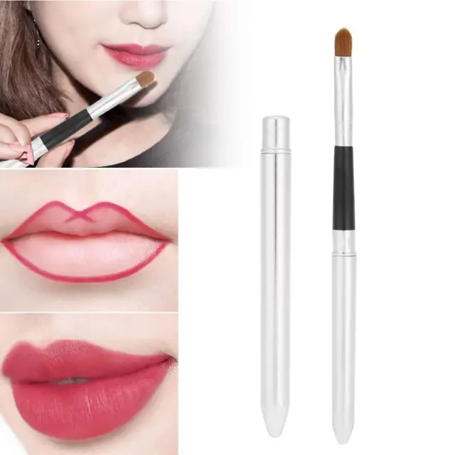 Portable Smooth Travel Retractable Lip Brush Makeup Cosmetic Lipstick M2F6