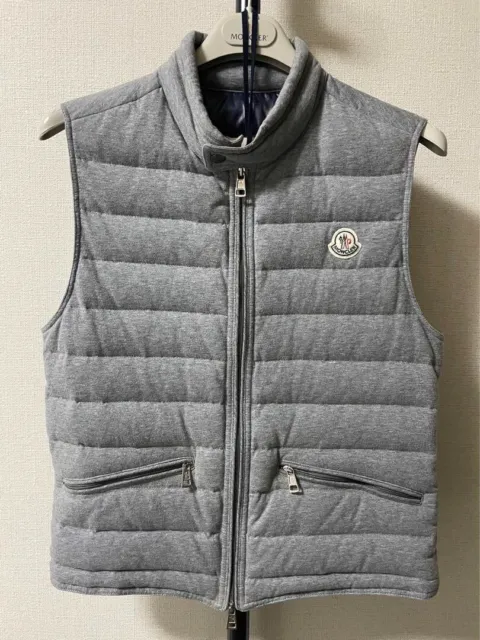 Moncler GERARD Down Vest Gray Men Size 0 Used from Japan