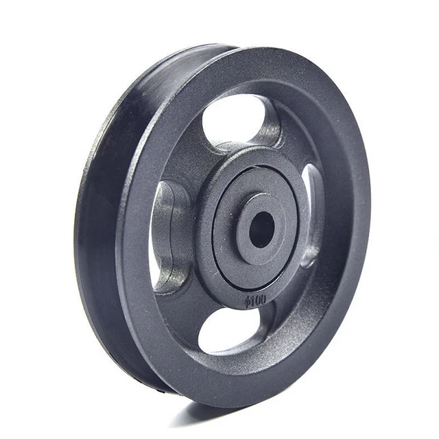1 pz 100 mm Abs materiale cuscinetto nero puleggia ruota cavo palestra attrezzatura SC