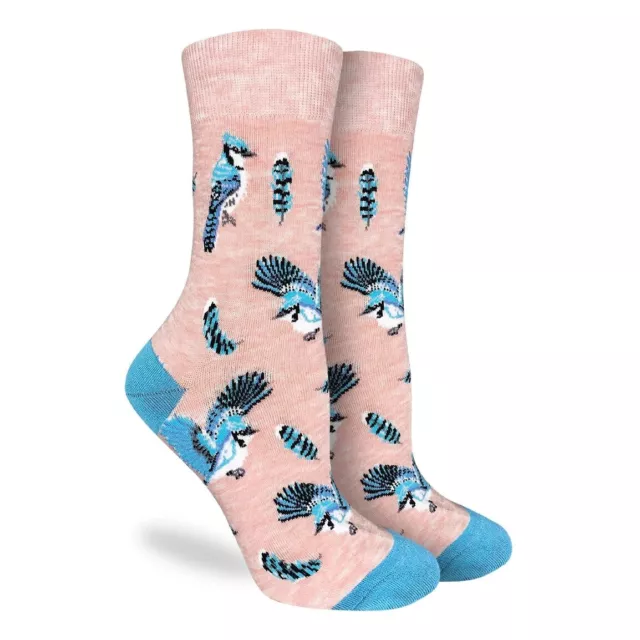 Blue Jays Women's Crew Socks Size 9-11 Good Luck Bird Novelty Fashion New