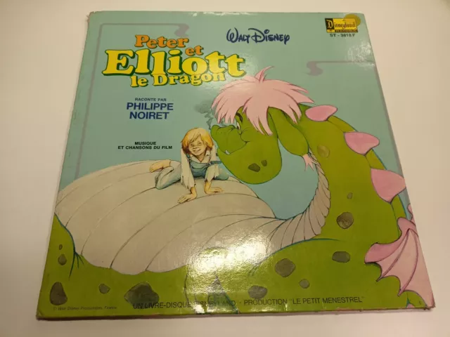 Vinyle LP 33T PETER et ELLIOT le dragon-WALT DISNEY-Audiobook-1978-TBE