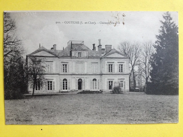 cpa COUTURE sur LOIR (Loir et Expensive) CHÂTEAU du PIN Castle Burg Overloaded Stamp
