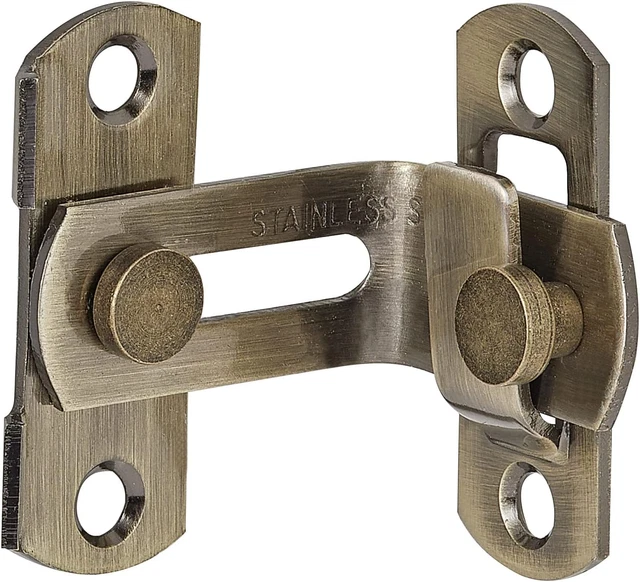 4 Packs 90 Degree Flip Barn Door Lock,Protect Privacy-Security Gate Latch,Hook L