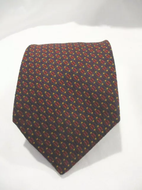 Salvatore Ferragamo / Italy===Red And Navy Blue Print Silk Tie===L@@K