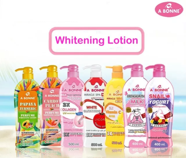 A BONNE Whitening Body Lotion Moisturizer Milk Power Lightening White Skin 400ML