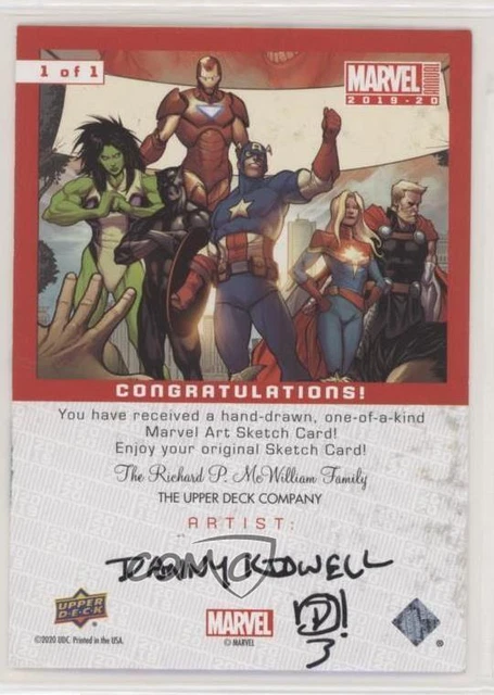2019-20 Upper Deck Marvel Annual Sketch Cards 1/1 Danny Kidwell Auto 09q5 2