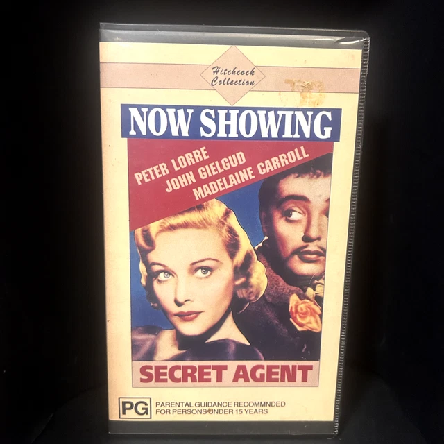 SECRET AGENT VHS 1936 Cult Classic Dir. Alfred Hitchcock Sml Case ...