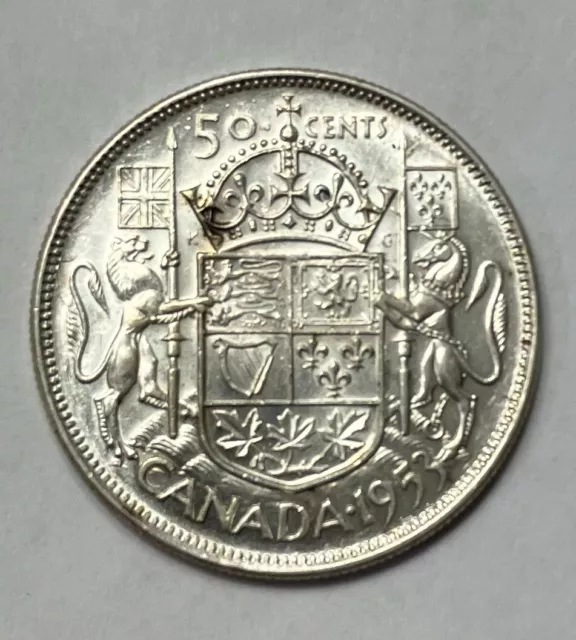 1953 LD/SF Canada Silver 50 Cents