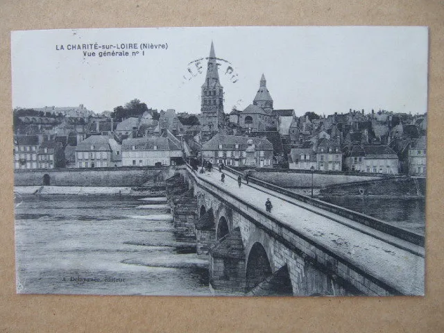 Cpa La Charite Sur Loire (58) General View N°1. Old Church Bell Tower Snow Bridge