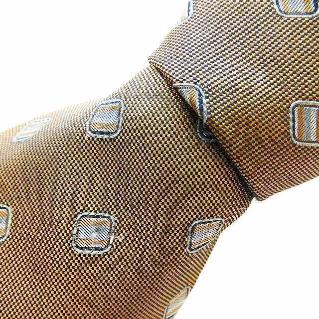 Armani Collezioni Tie Regular Made In Italy Silk Beige Gray Suit a609