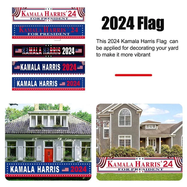 4 Striscioni In Vinile Kamala Harris 2024, Formato 22,9x35,6 Cm, Impermeabili E Anti-UV, Con Messaggio 'For The People' Per Sostenitori, Poster Da Esposizione