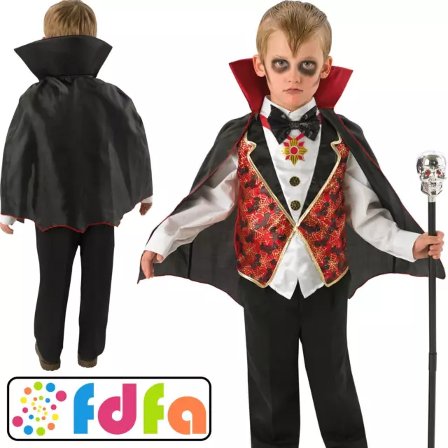 Rubies Official Classic Dracula Vampire Kids Childs Fancy Dress Costume
