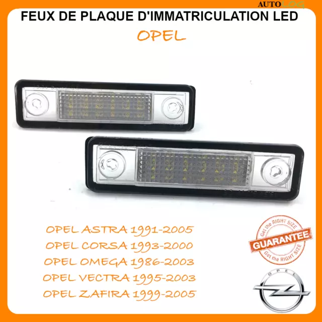 ✳️ 2x Feux de plaque d'immatriculation LED OPEL ✳️