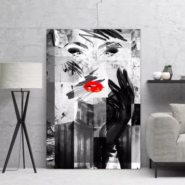 Leinwand Bild Xxl Abstrakt Face Deko Wandbilder Kunstdruck Canvas Frau Modern