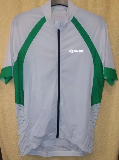 GONSO  Radtrikot "Neu" Fahrradtrikot, Radhemd kurzarm weiß Gr. L