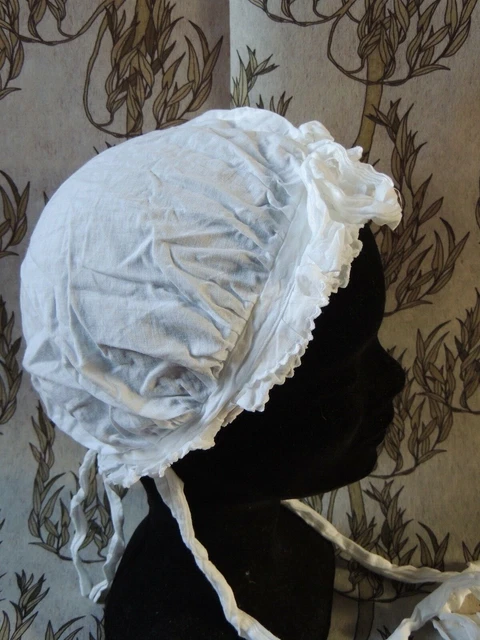 Coiffe Traditionnelle Toulouse Sud-Ouest - Bonnet Brodé Dentelle - Costume Régional