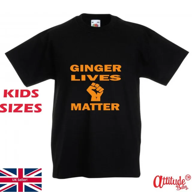 Funny Kids T Shirts-Printed-Ginger Lives Matter-Unisex Kids Tee Shirts-Ginger