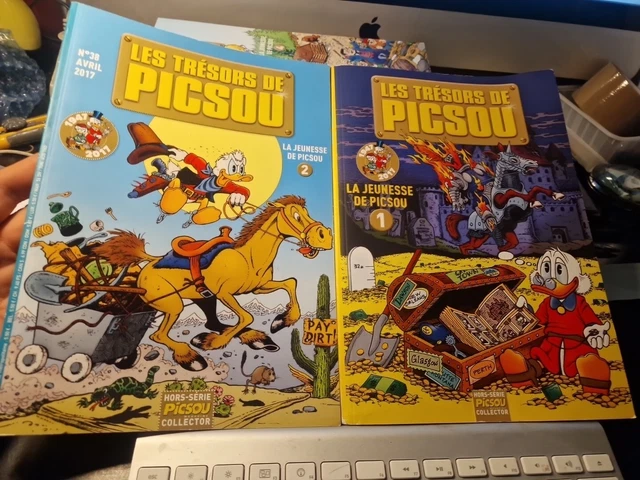 LES TRÉSORS DE PICSOU - la jeunesse de Picsou tome 1 + tome 2 TBE EUR