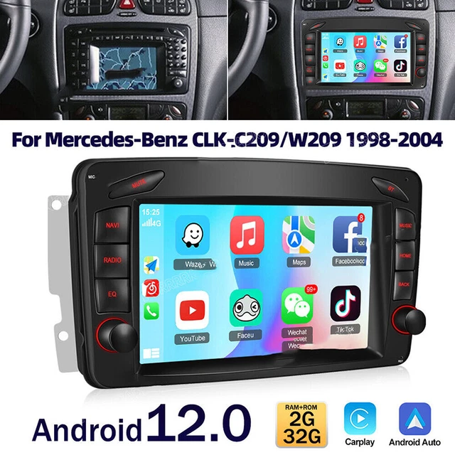 AUTORADIO DAB+ ANDROID 12 CarPlay per Mercedes DSP Benz Classe C/CLK/G ...