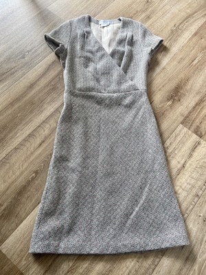 Paul & Joe Wool dress UK8/EU36 Made in France Green/Ecru/Pink Pattern  A-Line