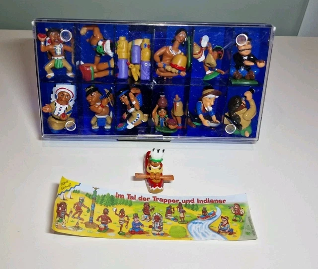 Kinder Überraschung Figuren – „Im Tal Der Trapper Und Indianer“ (1998) Inkl. 13 Beipackzettel – Sammler-Set Aus Ü-Eiern