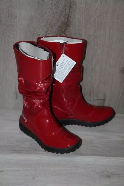 LELLI KELLY - BOTTES Cuir  modèle Eleonor Rouges vernies Taille 32 neuves