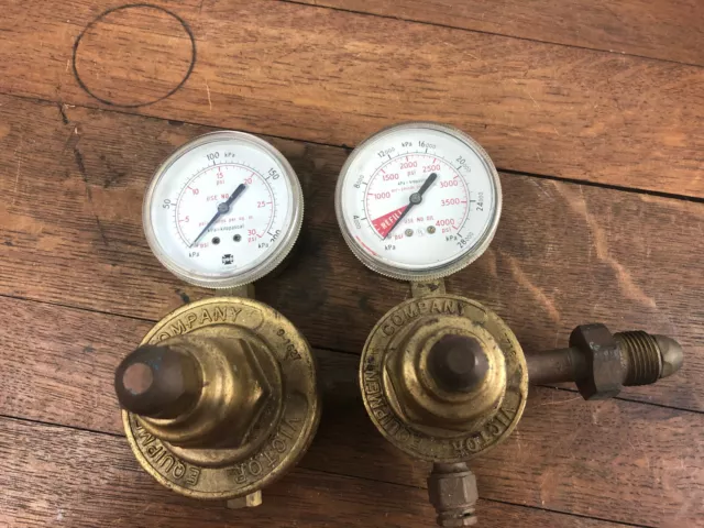 Vintage Victor Welding Equipment Brass USGauge Steampunk