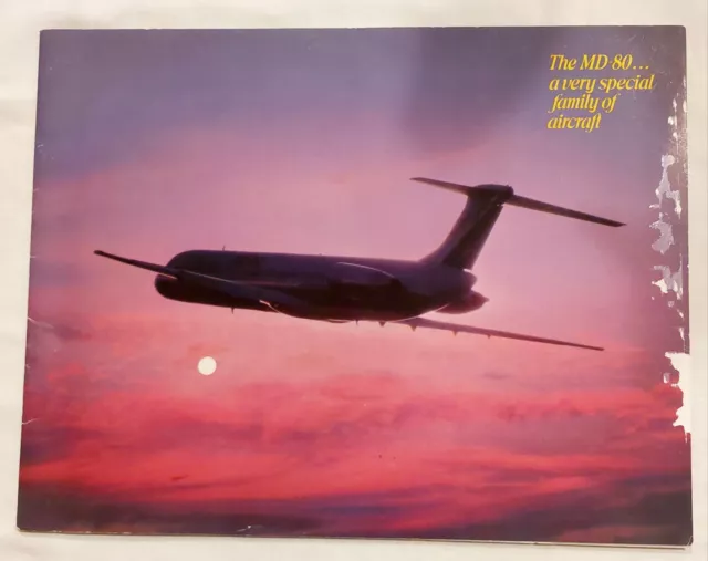 Mcdonnell Douglas MD-80 FACTORY PRESENTATION BROCHURE, VERY RARE 1984