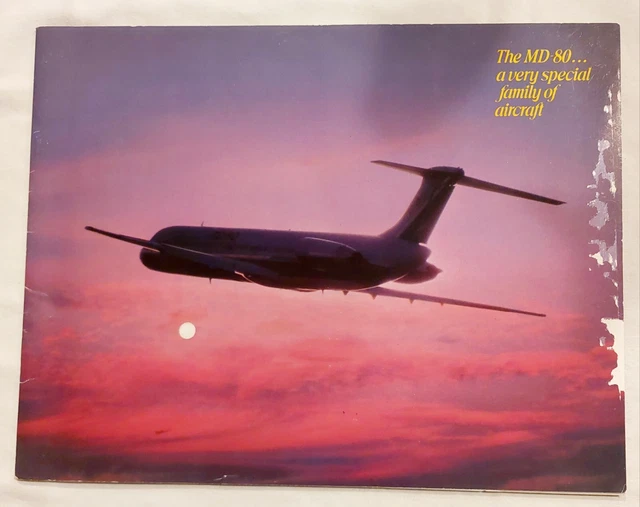 Mcdonnell Douglas MD-80 FACTORY PRESENTATION BROCHURE, VERY RARE 1984