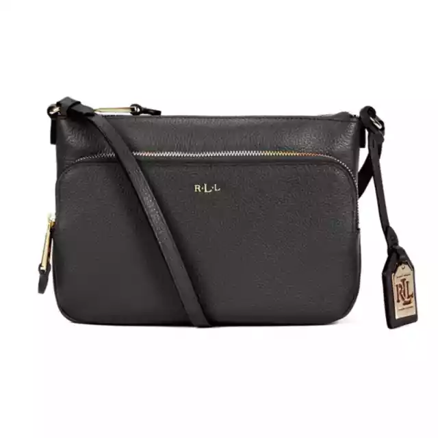 Lauren Ralph Lauren Women's Harrington Cross Body Bag - Black 100% Leather