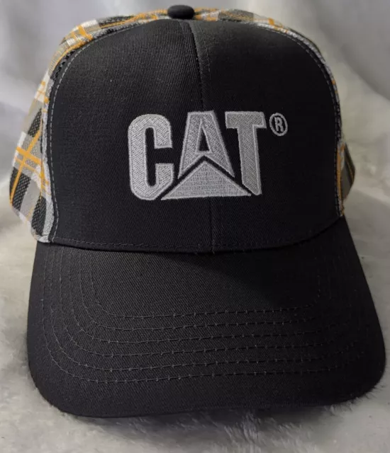 Official Authentic CAT Caterpillar Black ck Adjustable Ball Cap Hat New Unisex