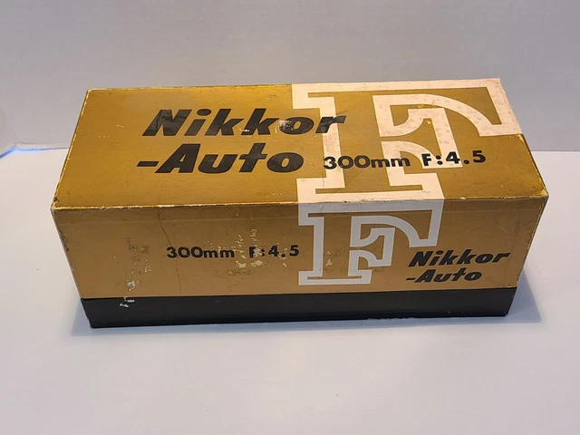 Vintage Nikon Nikkor Auto 300mm f4.5 Lens Unused in Box