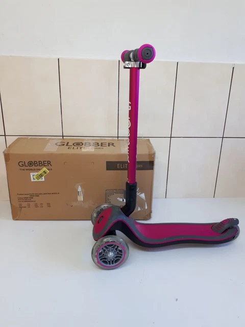 GLOBBER ELITE DELUXE Scooter mit Leuchtrollen - Rosa (444-410) EUR 67 ...