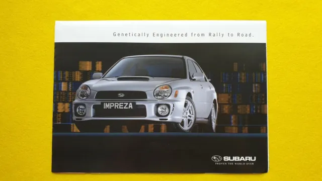 Subaru Impreza WRX Legacy Forester Outback Justy brochure catalogue 2000s MINT