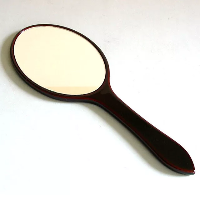 isuke Japanese Wooden Hand Mirror with handle Handmade Urushi Makie Lacquerware 2