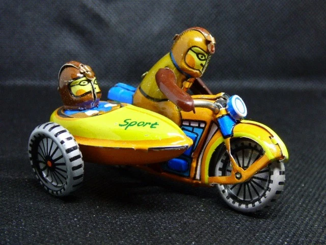 Vintage Blech ZZ Motorrad mit Beiwagen germany