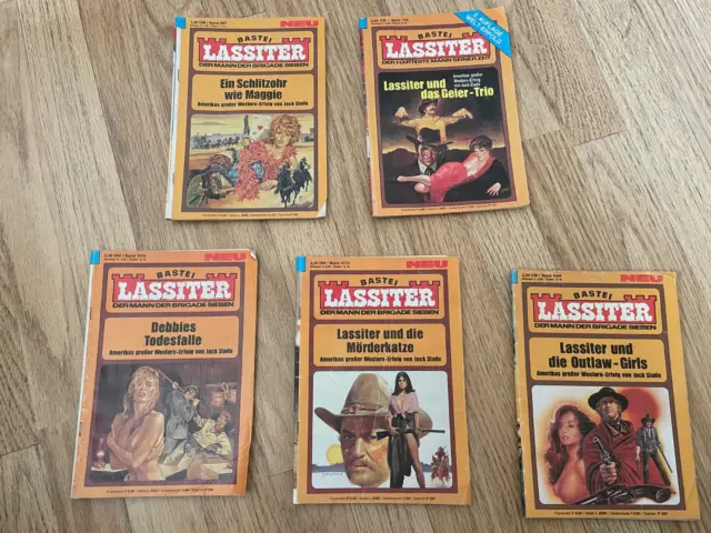 Western 5 Romanhefte "LASSITER" von Jack Slade (aus DM-Zeiten)